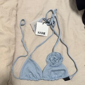 NWT!! SAME Rose Triangle Top (denim/denim)